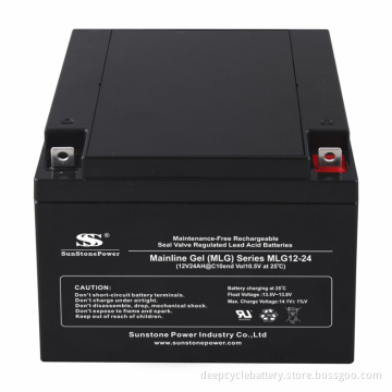 Lead Acid Battery Mlg12-24 (12V24AH) for Solar